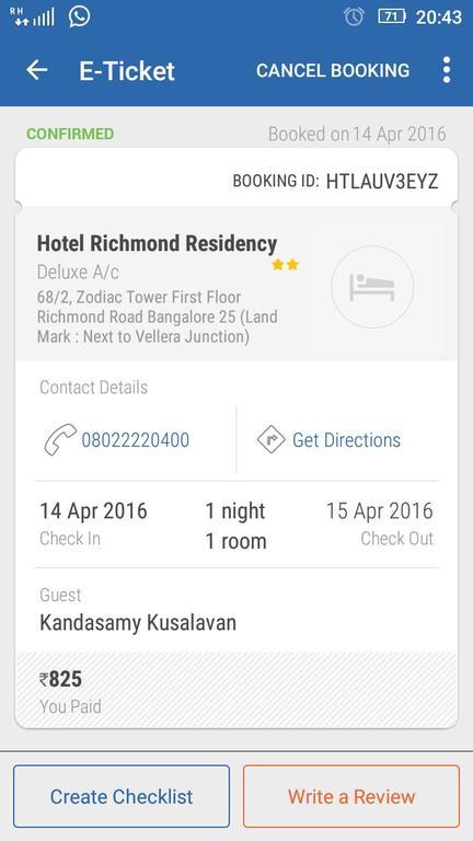 Hotel Richmond Residency Bangalore Ngoại thất bức ảnh